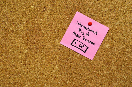 Reminder for the International Day of Older Persons on 1st Octoberの写真素材