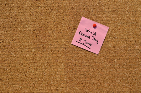Reminder for the World Oceans Day on 8 Juneの写真素材