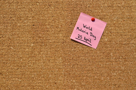 Reminder for the World Malaria Day on 25 Aprilの写真素材