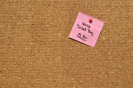 Reminder for the World Toilet Day on 19 Novemberの写真素材