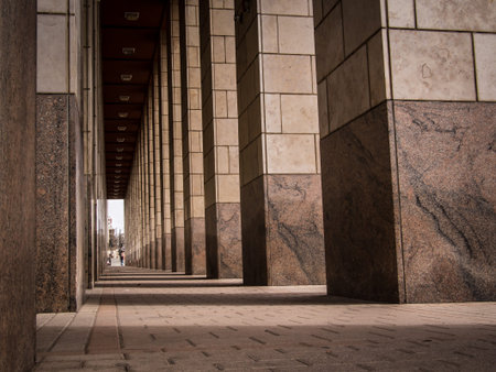 Narrow Walkway with Columns