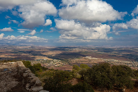 Tavor Mountain view point rain and sun.