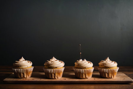 Plate with slice of tasty homemade chocolate cake on tableの素材