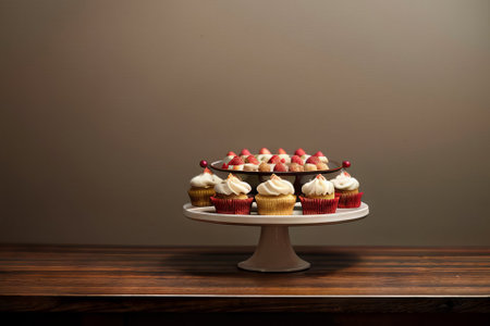 A delectable tableau unfolds as an array of exquisite pastries graces the table. Glistening with glaze, these indulgent treats showcase a symphony of textures and flavors. The artful presentation invites you to savor the sweet harmony of culinary delights in a feast for the eyes and palate.の素材