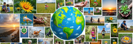 Children and nature: exploring, playing, and learning in vibrant landscapes.の素材