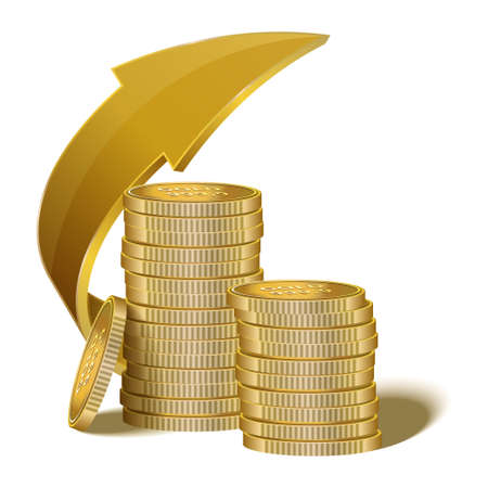 golden coins vectorのイラスト素材