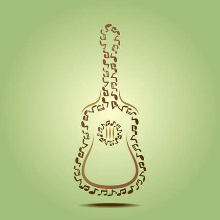 guitar background vectorのイラスト素材