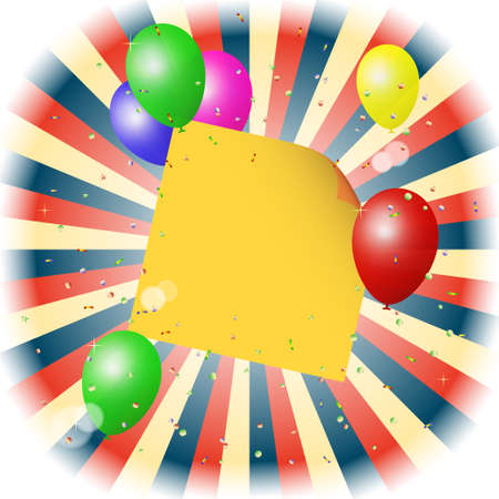 balloons with stick for your text vectorのイラスト素材