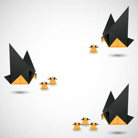 origami doves options vectorのイラスト素材