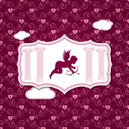 valentines day clouds vectorのイラスト素材