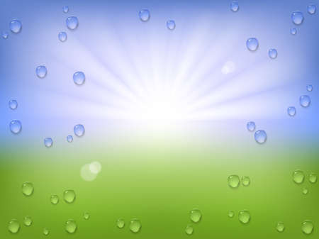 spring drops backgroundのイラスト素材