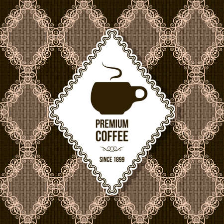 premium coffee vintage background のイラスト素材