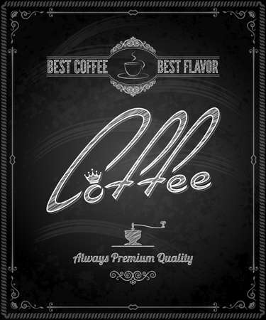 chalkboard - frame coffee menuのイラスト素材