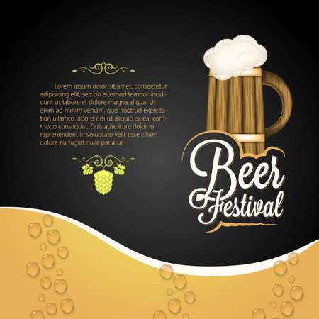 holiday - frame happy beer festival のイラスト素材