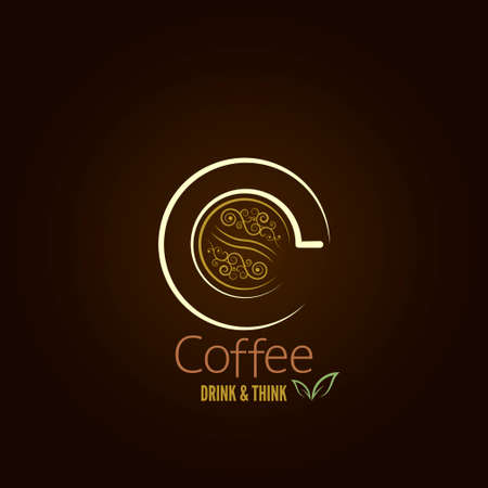 coffee cup concept menu design のイラスト素材