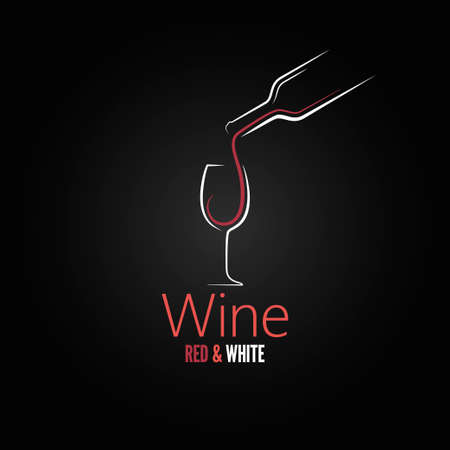 wine glass concept menu design のイラスト素材