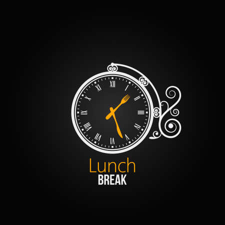 lunch clock concept design backgroundのイラスト素材
