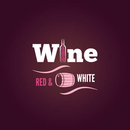 wine bottle red and white design backgroundのイラスト素材