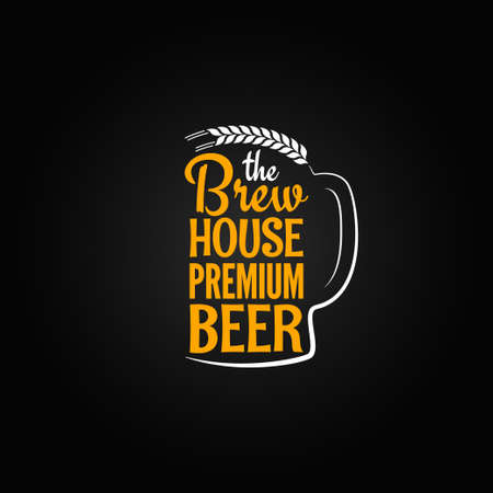 beer bottle glass house design menu backgroundのイラスト素材