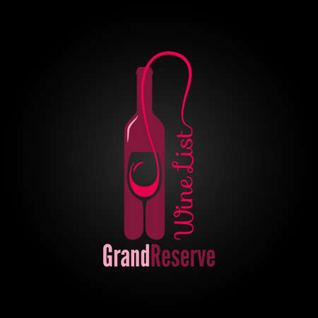 wine glass bottle design menu backgroundのイラスト素材