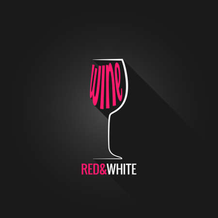 wine glass design background blackのイラスト素材