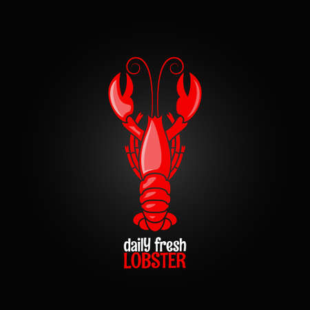 lobster seafood menu design backgroundのイラスト素材