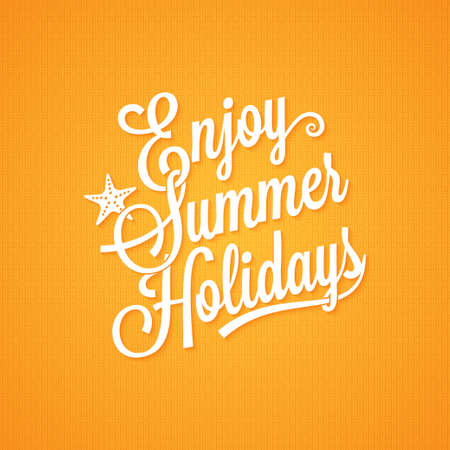 summer holidays vintage lettering のイラスト素材