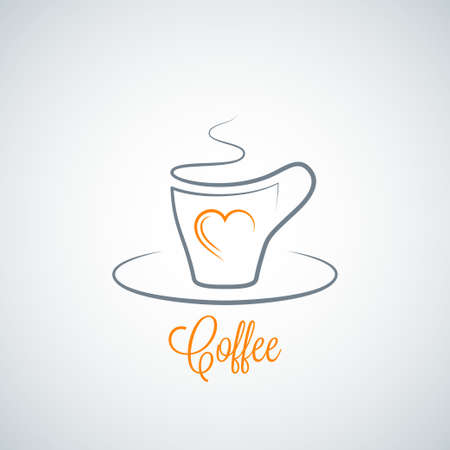 coffee cup concept design のイラスト素材