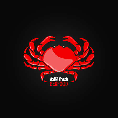 crab seafood menu design backgroundのイラスト素材