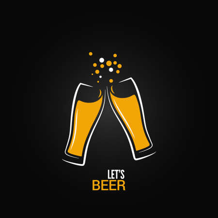 beer glass drink splash design backgroundのイラスト素材