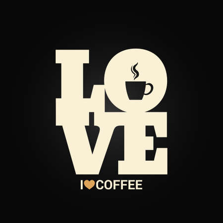 coffee concept label backgroundのイラスト素材