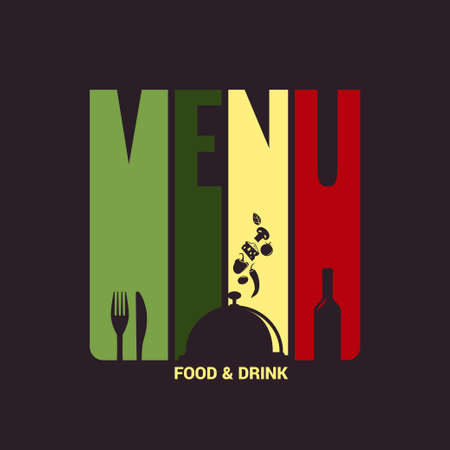 food and drink menu label design backgroundのイラスト素材