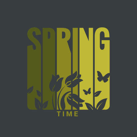 spring label design backgroundのイラスト素材