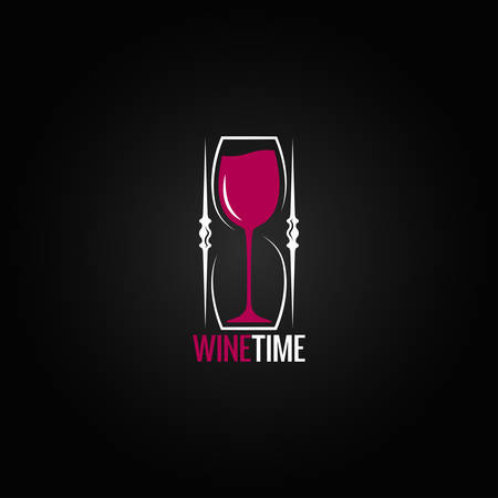 wine glass hourglass concept design backgroundのイラスト素材