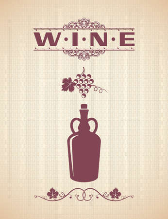 Vintage Wine Label Design Backgroundのイラスト素材