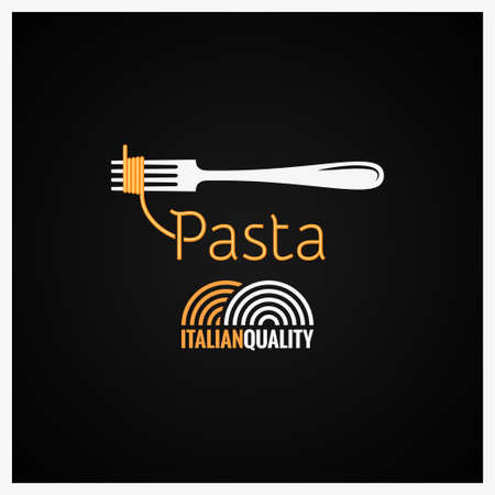 Pasta Spaghetti On Fork Backgroundのイラスト素材