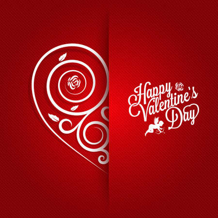 Valentines Day Vintage Card Ornate Backgroundのイラスト素材