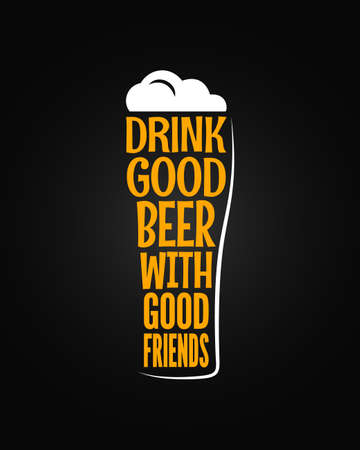 beer glass concept slogan backgroundのイラスト素材