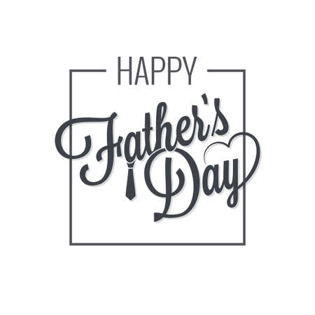 fathers day logo on whiteのイラスト素材