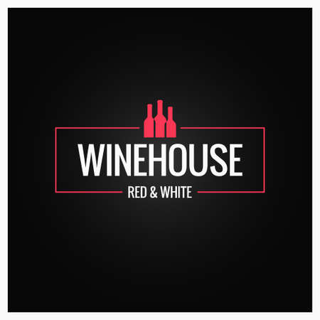 wine bottles logo design background 10 epsのイラスト素材