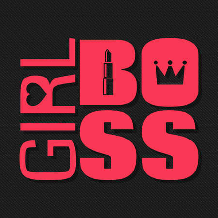 girl boss lady business logoのイラスト素材
