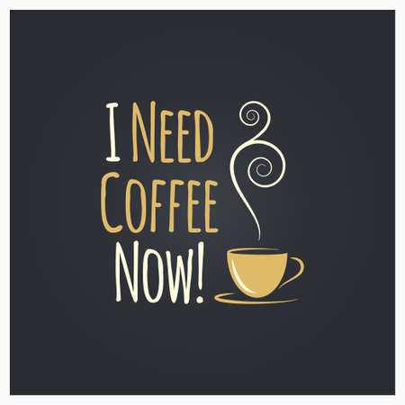 Coffee cup quote logo design background.のイラスト素材