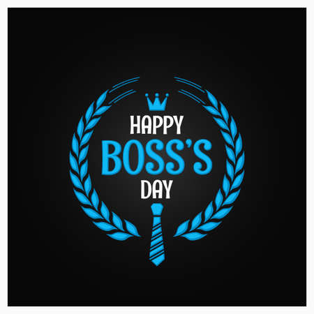 boss day logo sign design backgroundのイラスト素材