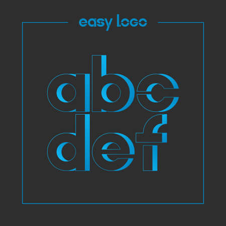 letter A B C D E F alphabet icon set backgroundのイラスト素材