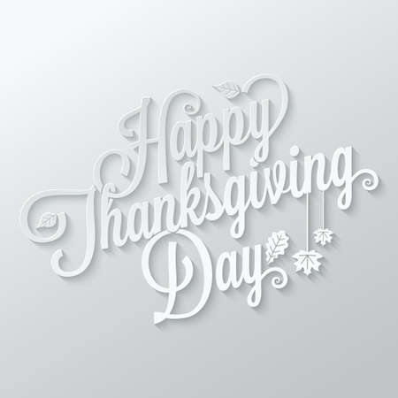 Thanksgiving autumn paper lettering backgroundのイラスト素材