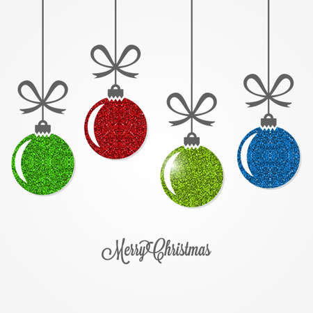 christmas vintage card with christmas balls design backgroundのイラスト素材