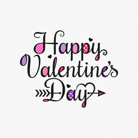 Valentines Day Vintage Card Lettering Backgroundのイラスト素材