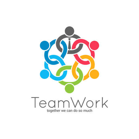 Teamwork chain iconのイラスト素材