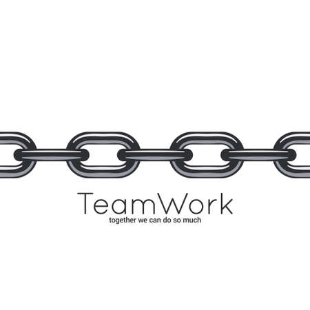 Seamless chain teamwork concept on white backgroundのイラスト素材