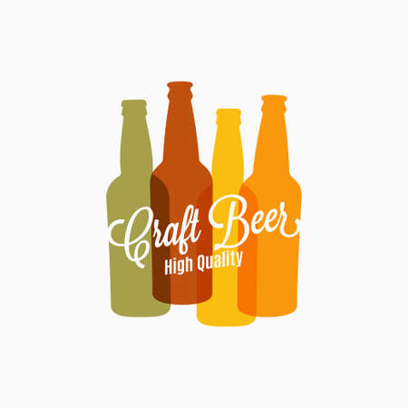Beer color banner on whiteのイラスト素材